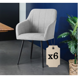 Set scaune Akord Luxano Lumos 6pcs (Grey/Black)