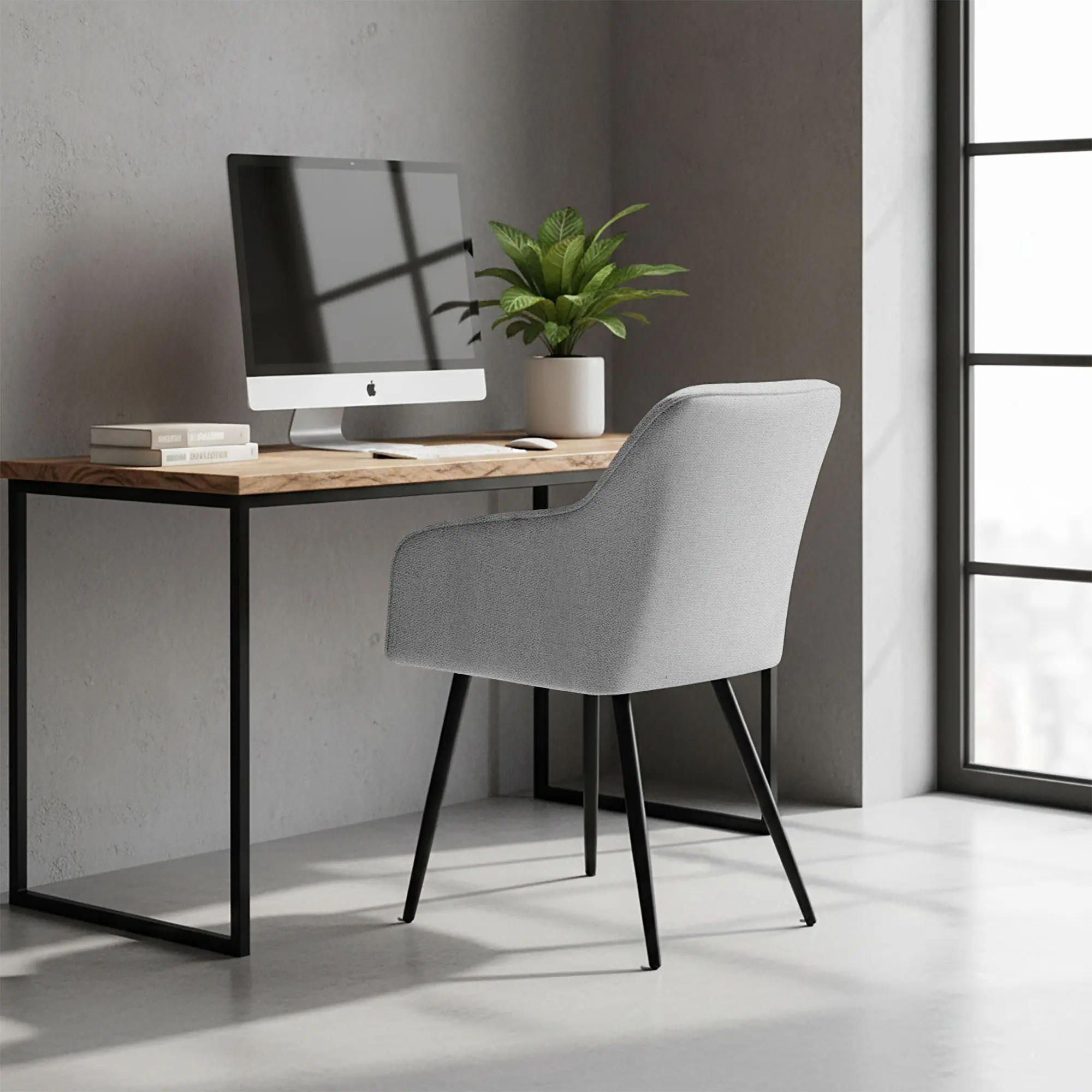 Set scaune Akord Luxano Lumos 6pcs (Grey/Black)