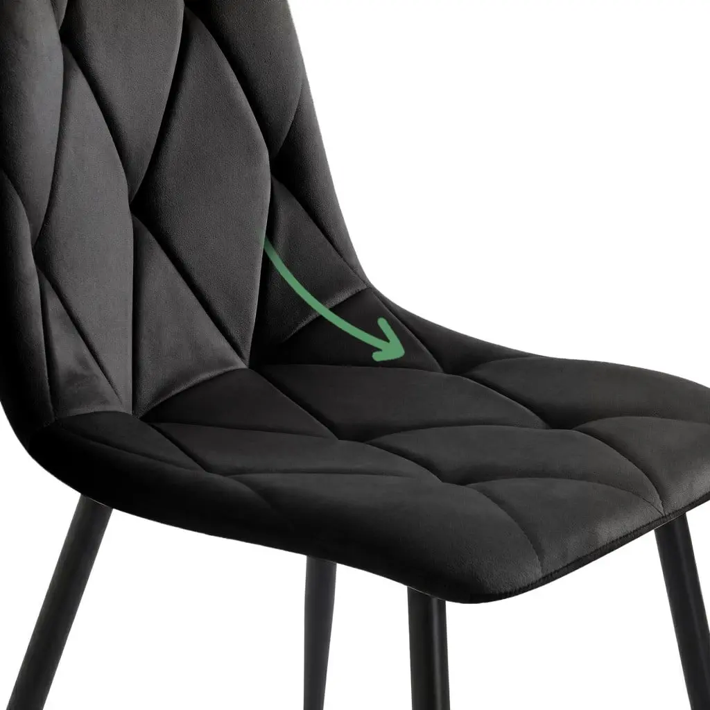 Набор стульев Akord Milo 2pcs (Black) - 6