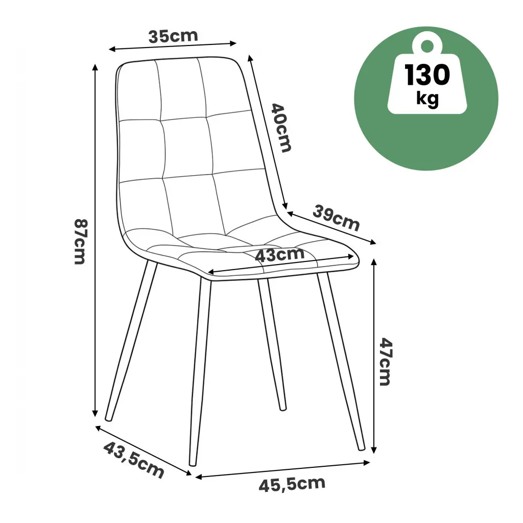 Набор стульев Akord Nero 2pcs (Bottle Green) - 8