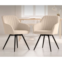 Набор стульев Akord Turno 2pcs (Beige/Black) Thumb