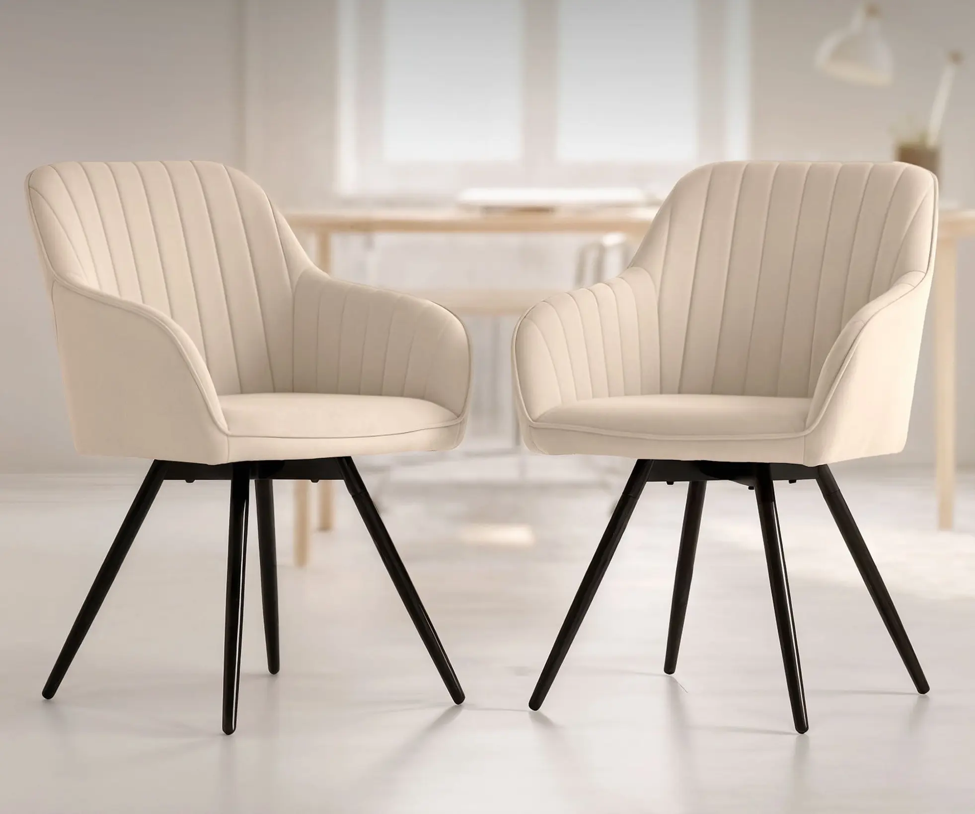 Набор стульев Akord Turno 2pcs (Beige/Black) - 2