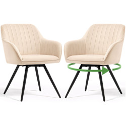 Набор стульев Akord Turno 2pcs (Beige/Black) Thumb