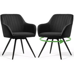 Set scaune Akord Turno 2pcs (Black) Thumb