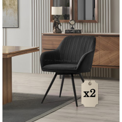 Set scaune Akord Turno 2pcs (Black)