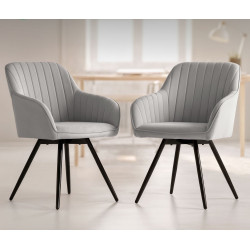 Набор стульев Akord Turno 2pcs (Grey/Black) Thumb