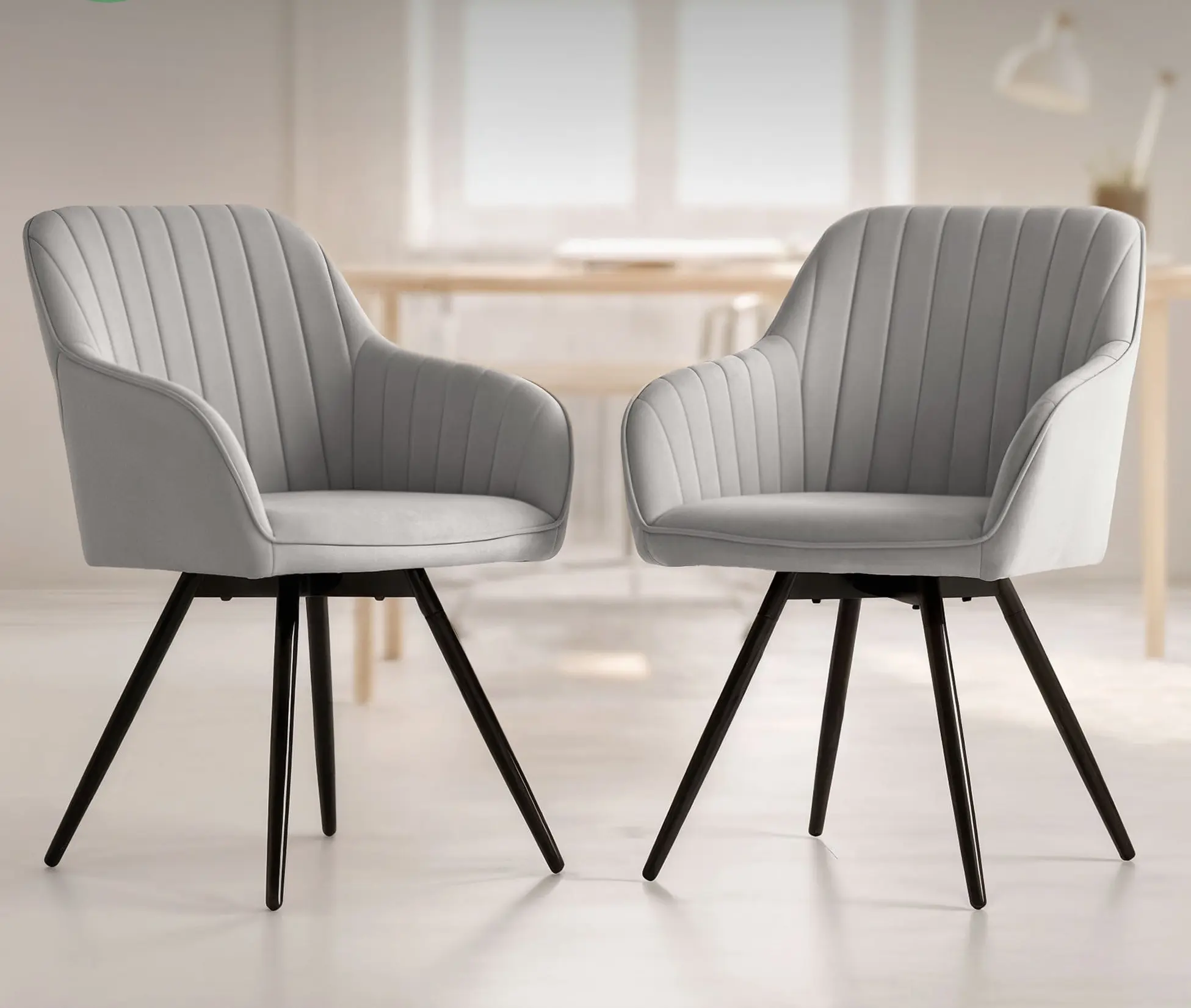 Набор стульев Akord Turno 2pcs (Grey/Black)