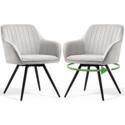 Набор стульев Akord Turno 2pcs (Grey/Black) Thumb