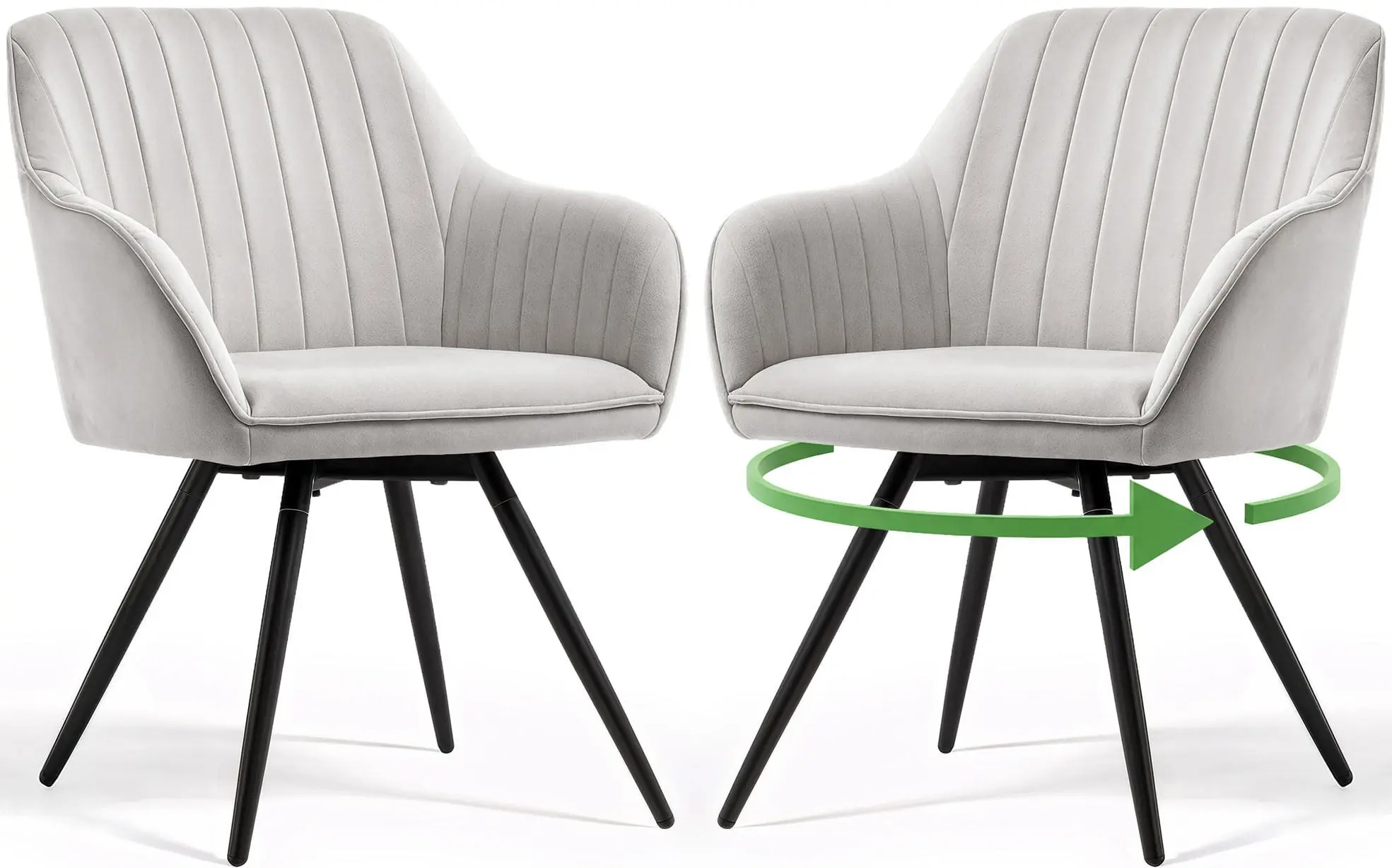 Набор стульев Akord Turno 2pcs (Grey/Black)