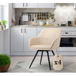 Набор стульев Akord Turno 4pcs (Beige/Black)