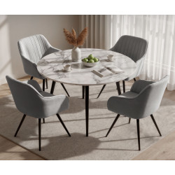 Набор стульев Akord Turno 4pcs (Grey/Black) Thumb