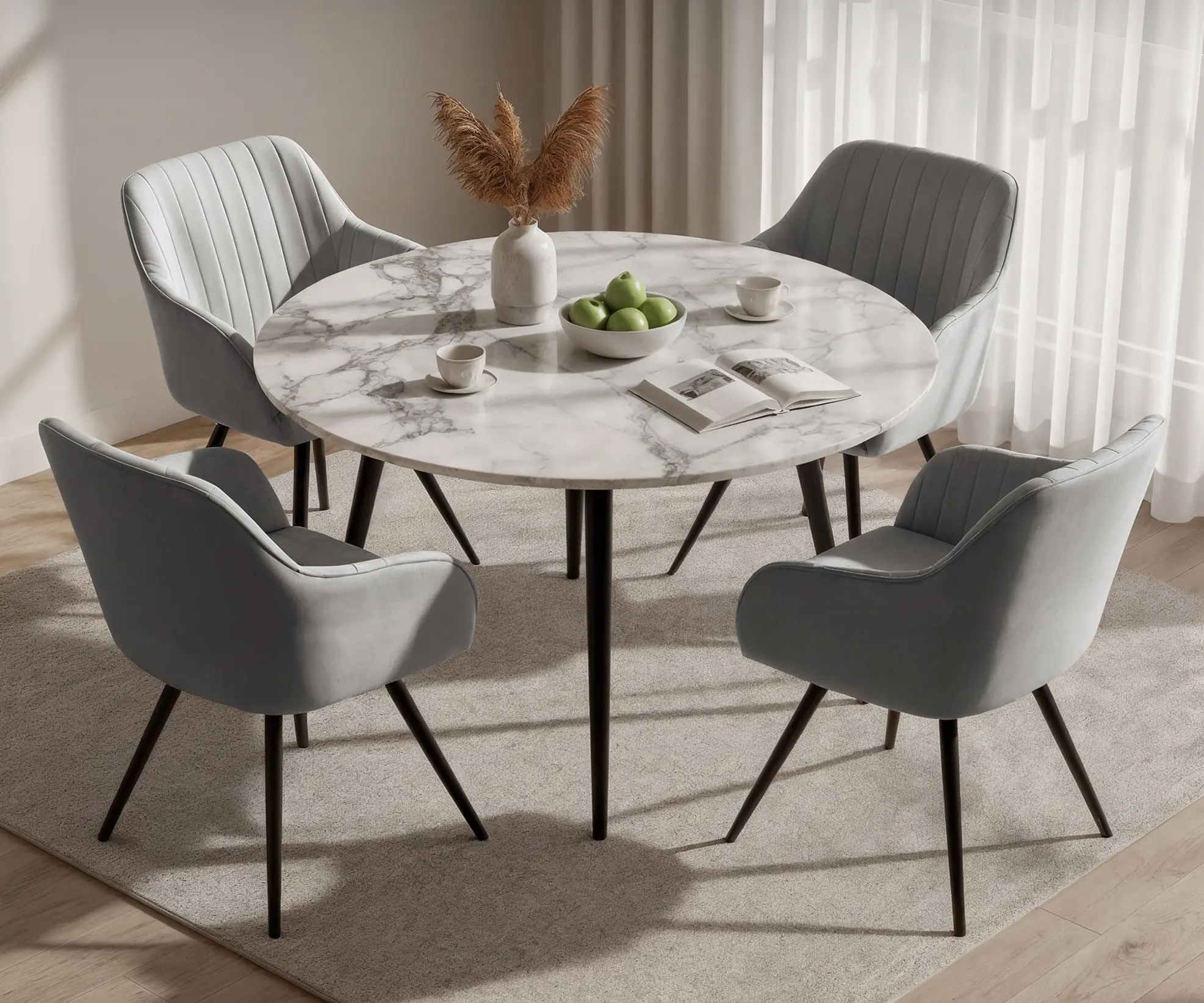 Набор стульев Akord Turno 4pcs (Grey/Black)