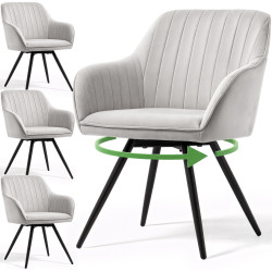 Набор стульев Akord Turno 4pcs (Grey/Black) Thumb