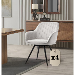 Набор стульев Akord Turno 4pcs (Grey/Black)