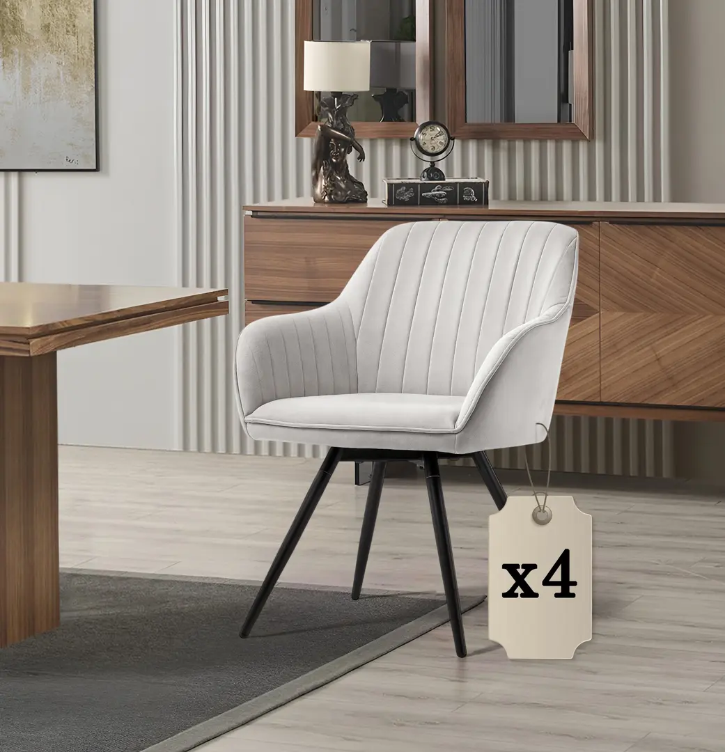 Набор стульев Akord Turno 4pcs (Grey/Black)