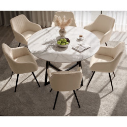 Набор стульев Akord Turno 6pcs (Beige/Black) Thumb