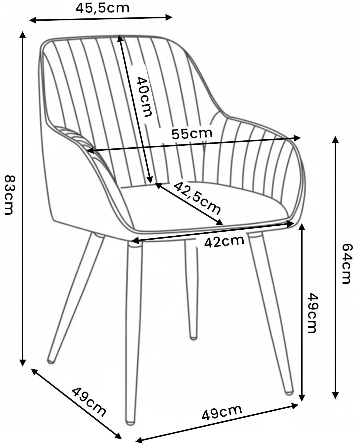 Набор стульев Akord Turno 6pcs (Beige/Black) - 12