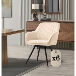 Набор стульев Akord Turno 6pcs (Beige/Black)