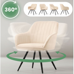 Набор стульев Akord Turno 6pcs (Beige/Black) Thumb