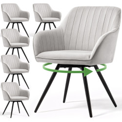 Set scaune Akord Turno 6pcs (Grey/Black) Thumb