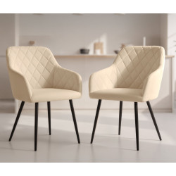 Набор стульев Akord Velto 2pcs (Beige/Black) Thumb