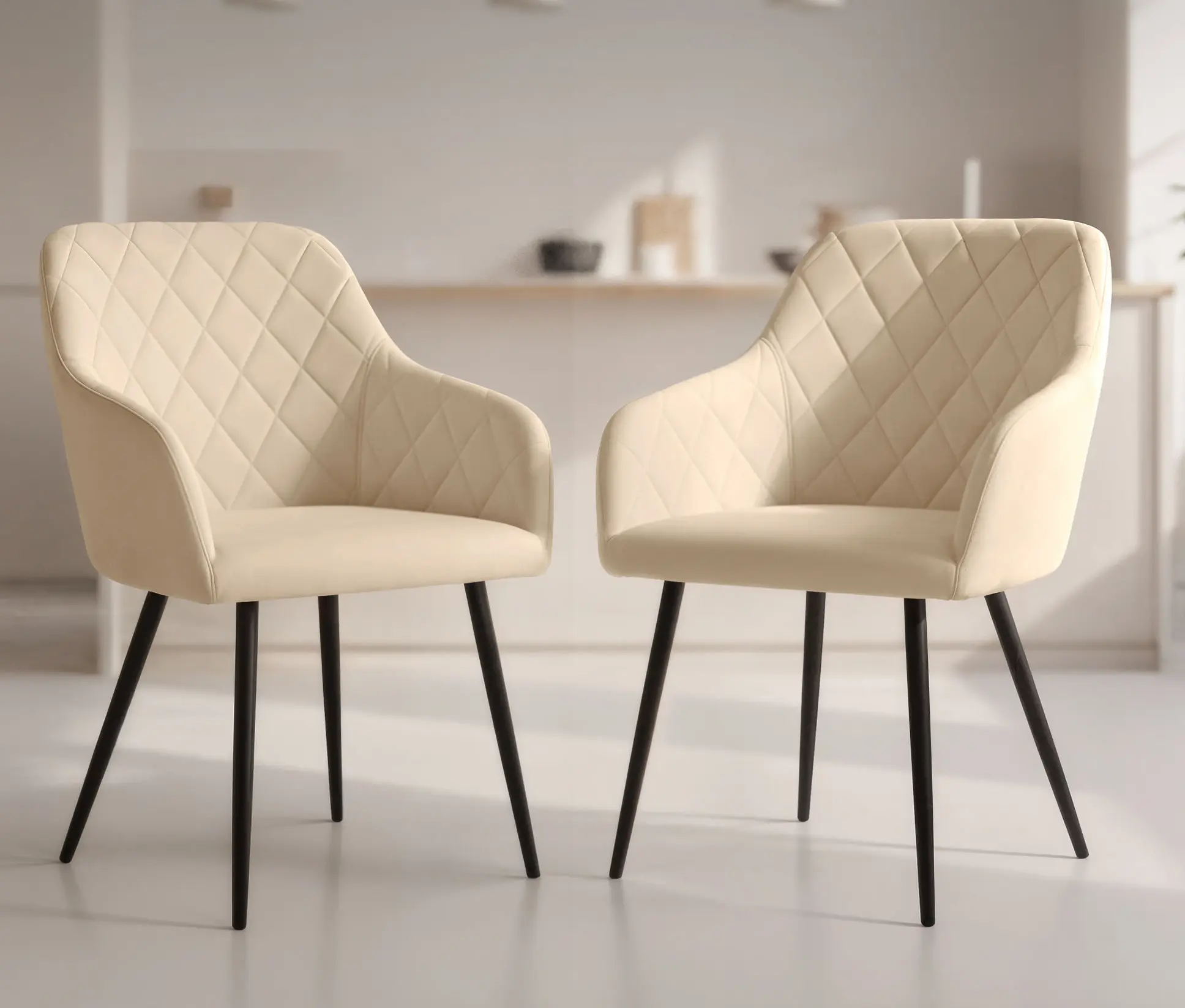 Набор стульев Akord Velto 2pcs (Beige/Black) - 2