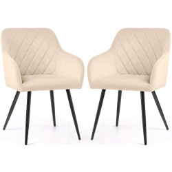 Набор стульев Akord Velto 2pcs (Beige/Black) Thumb