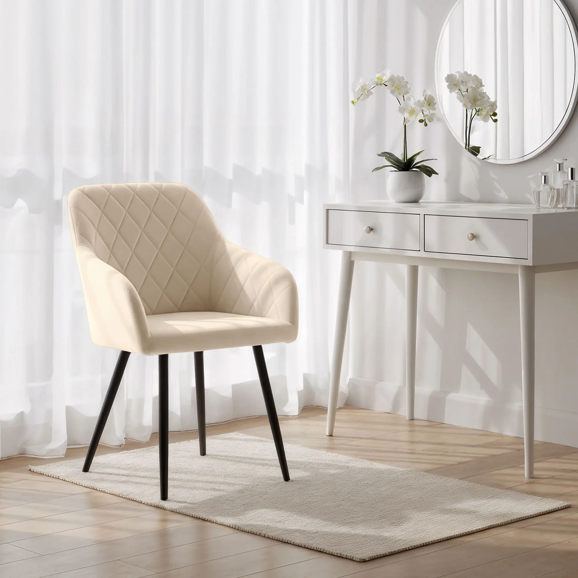 Набор стульев Akord Velto 2pcs (Beige/Black) - 8