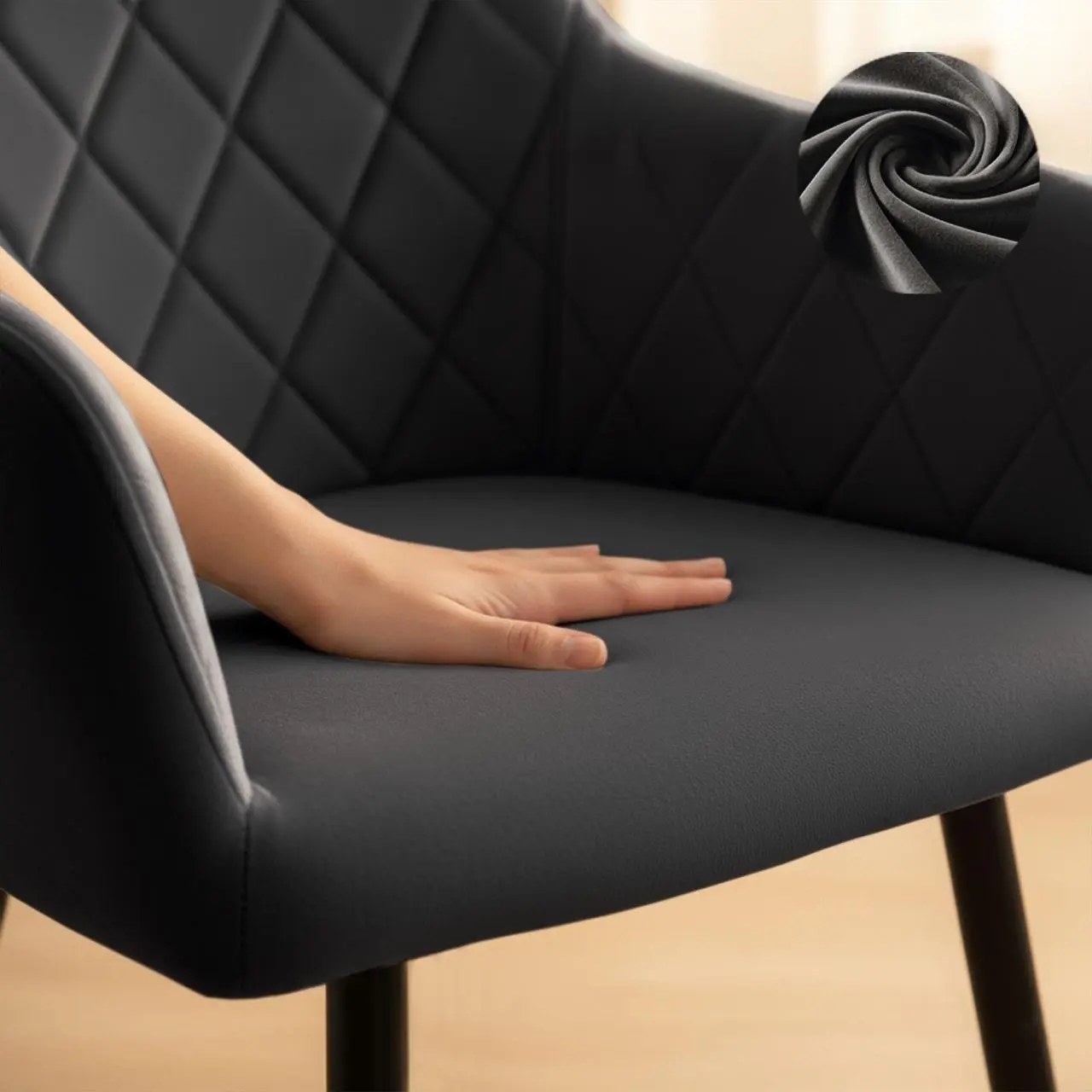 Набор стульев Akord Velto 2pcs (Black) - 6