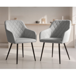 Set scaune Akord Velto 2pcs (Grey/Black) Thumb