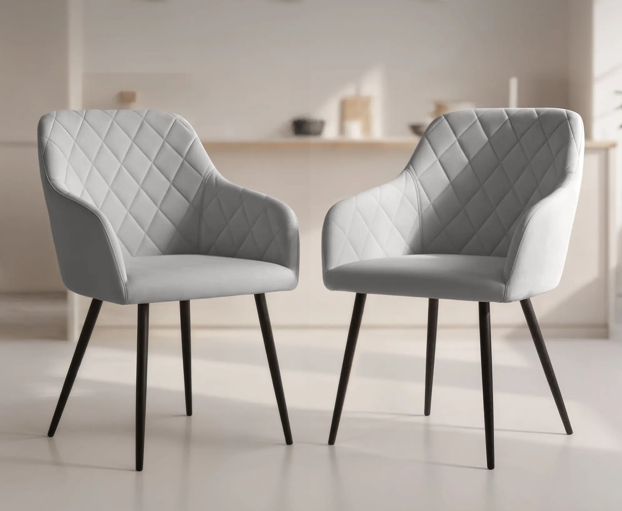 Set scaune Akord Velto 2pcs (Grey/Black) - 2