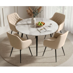 Набор стульев Akord Velto 4pcs (Beige/Black) Thumb