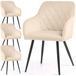 Набор стульев Akord Velto 4pcs (Beige/Black) Thumb