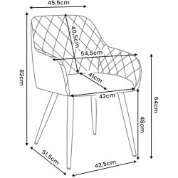 Набор стульев Akord Velto 4pcs (Beige/Black) Thumb