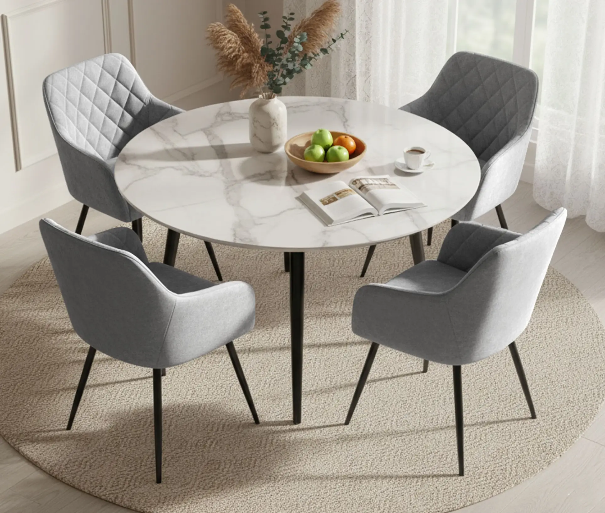 Набор стульев Akord Velto 4pcs (Grey/Black)