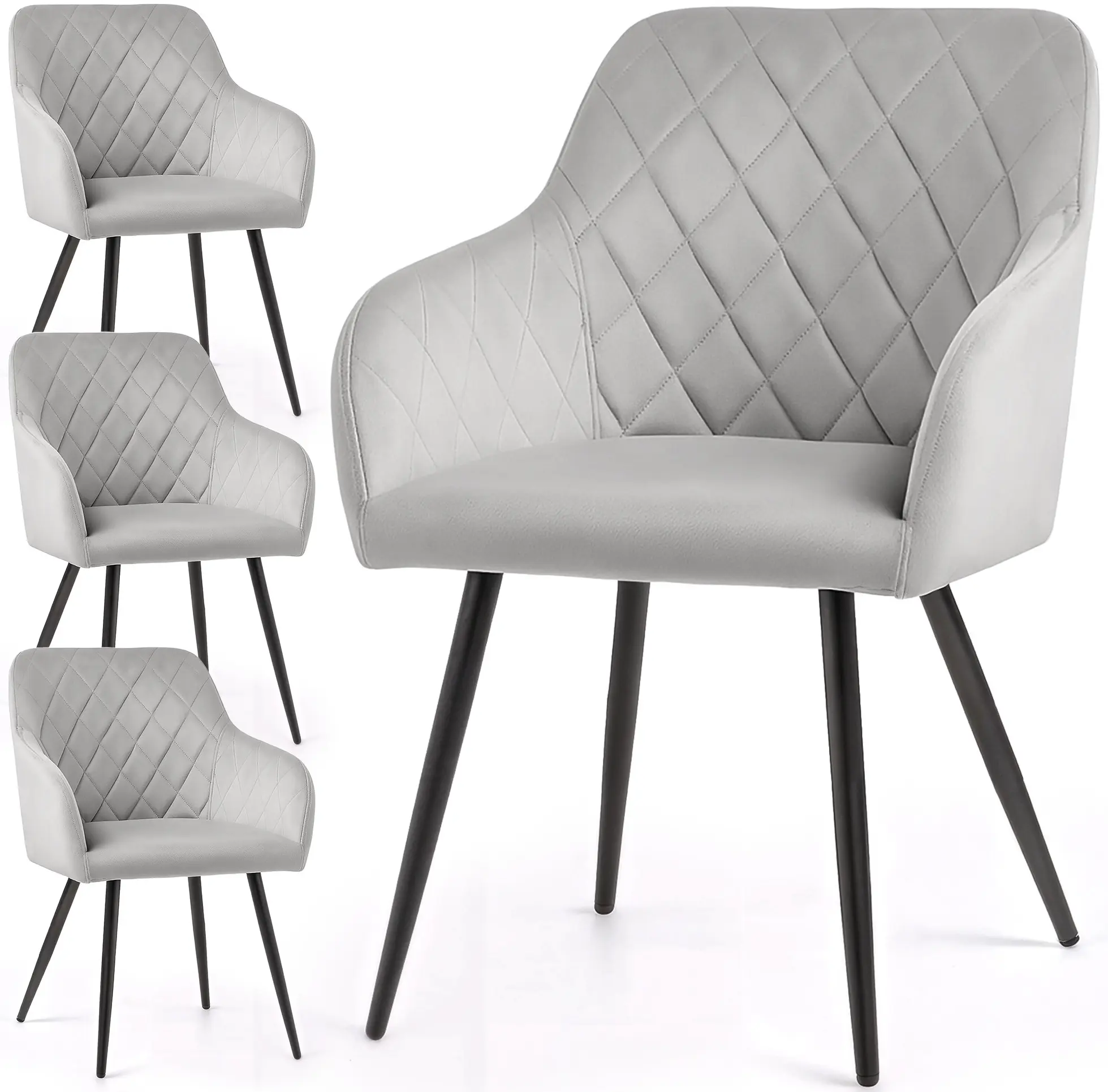 Набор стульев Akord Velto 4pcs (Grey/Black)