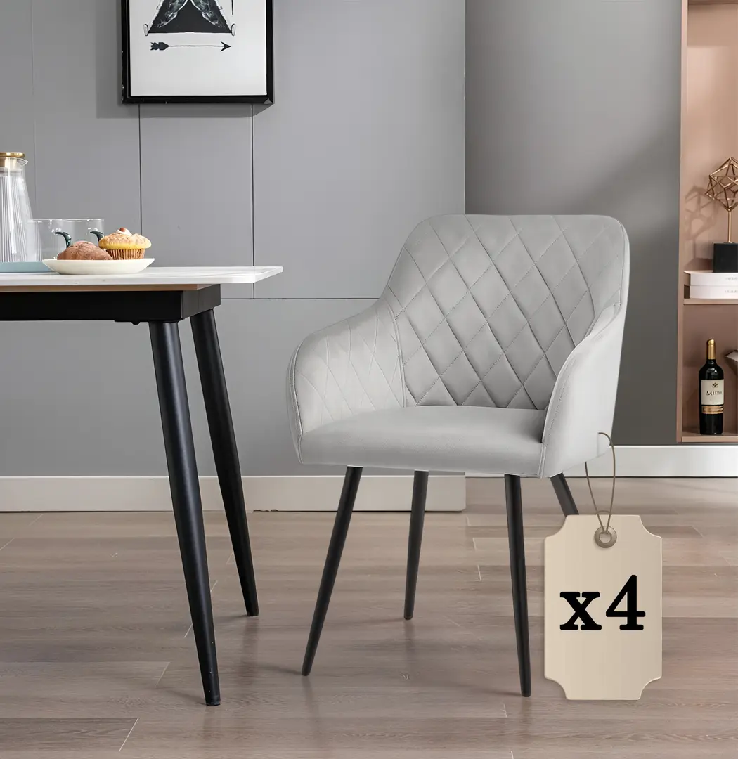 Набор стульев Akord Velto 4pcs (Grey/Black)