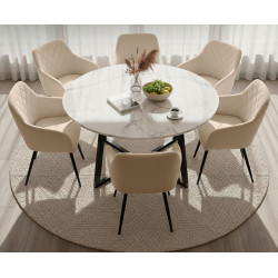 Set scaune Akord Velto 6pcs (Beige/Black) Thumb