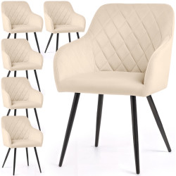 Set scaune Akord Velto 6pcs (Beige/Black) Thumb