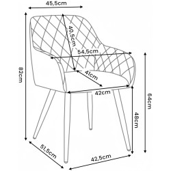 Set scaune Akord Velto 6pcs (Black) Thumb