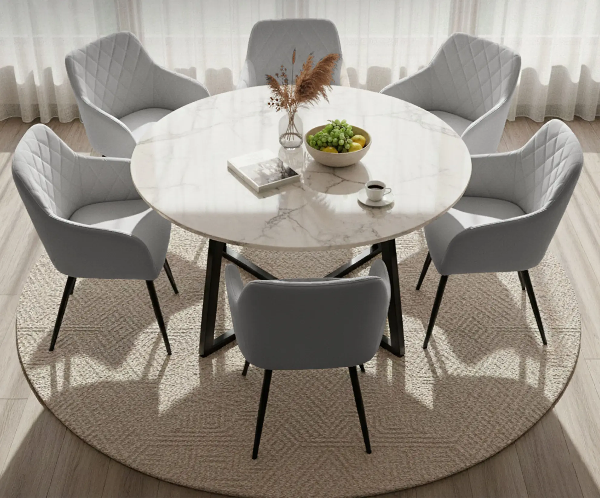 Набор стульев Akord Velto 6pcs (Grey/Black) - 2