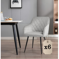 Набор стульев Akord Velto 6pcs (Grey/Black)