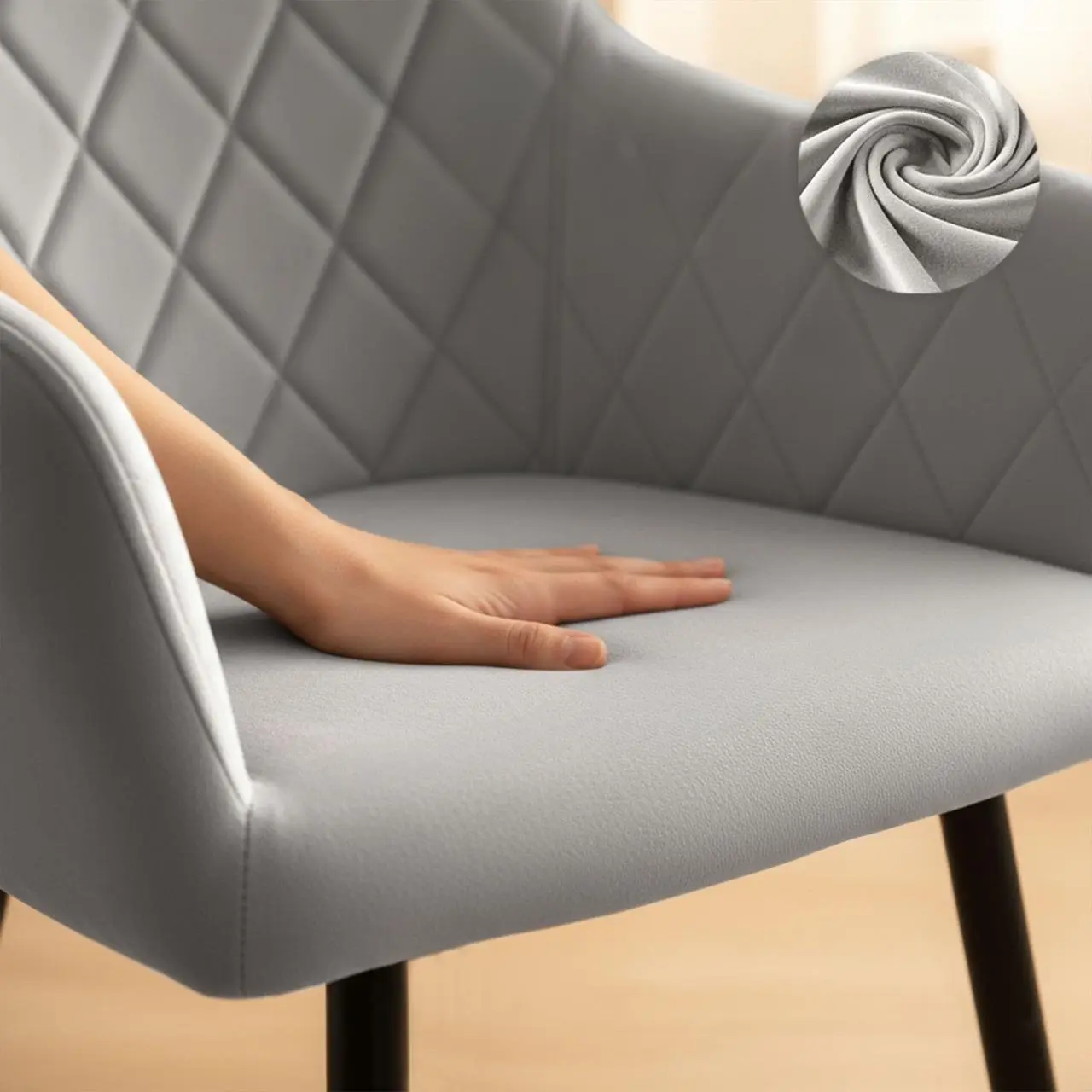 Набор стульев Akord Velto 6pcs (Grey/Black) - 6