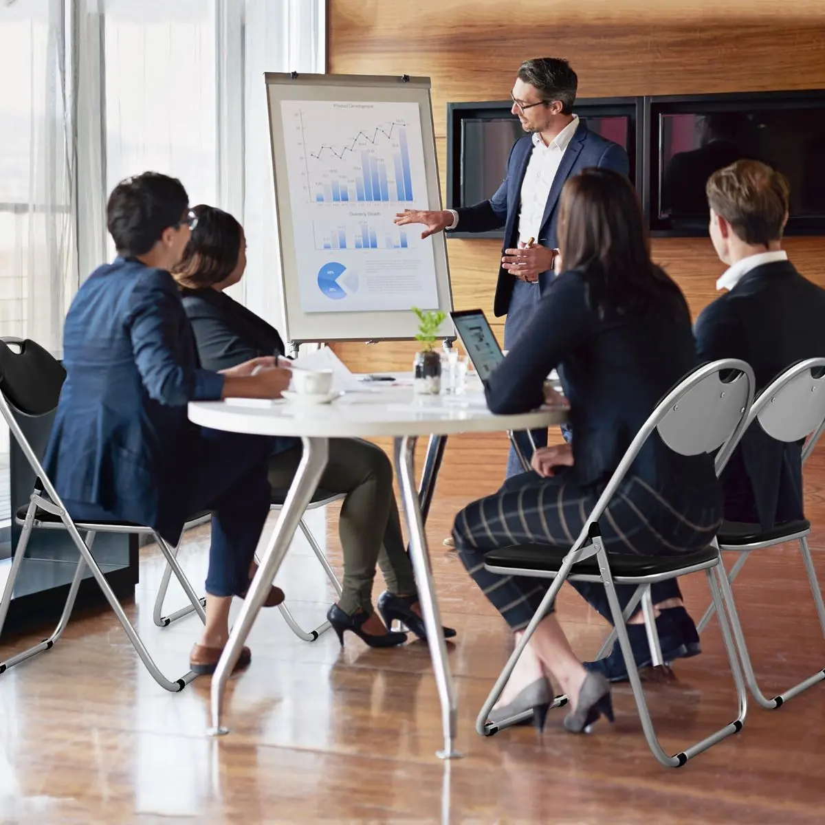 Набор стульев Costway HW54398-4 (Black)