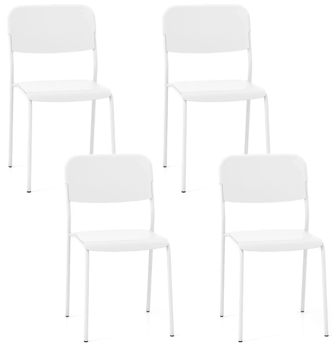 Set scaune Costway KC56983DK-4 (White)