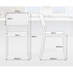 Set scaune Costway KC56983DK-4 (White) Thumb