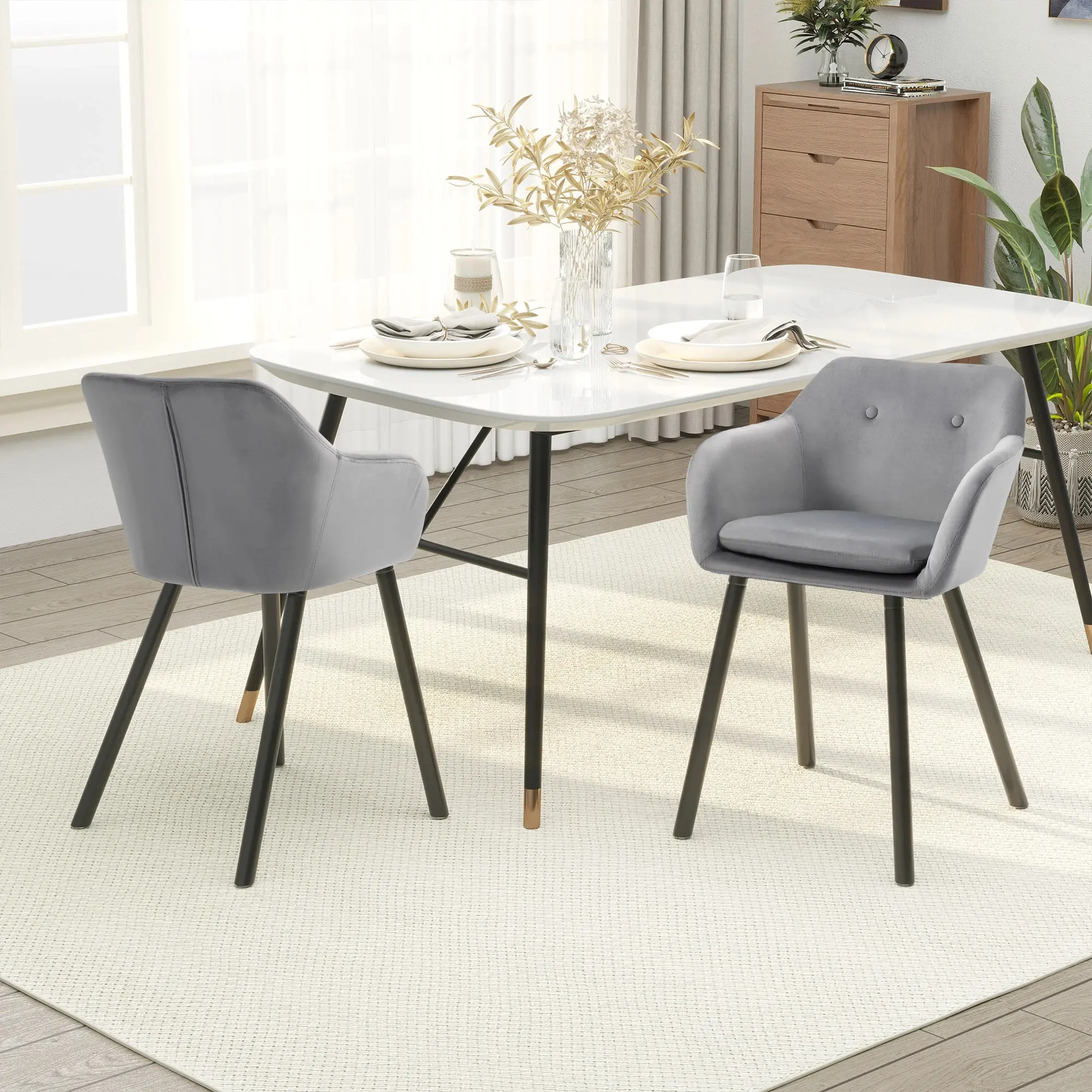 Set scaune Homcom 835-140GY (Grey) - 7