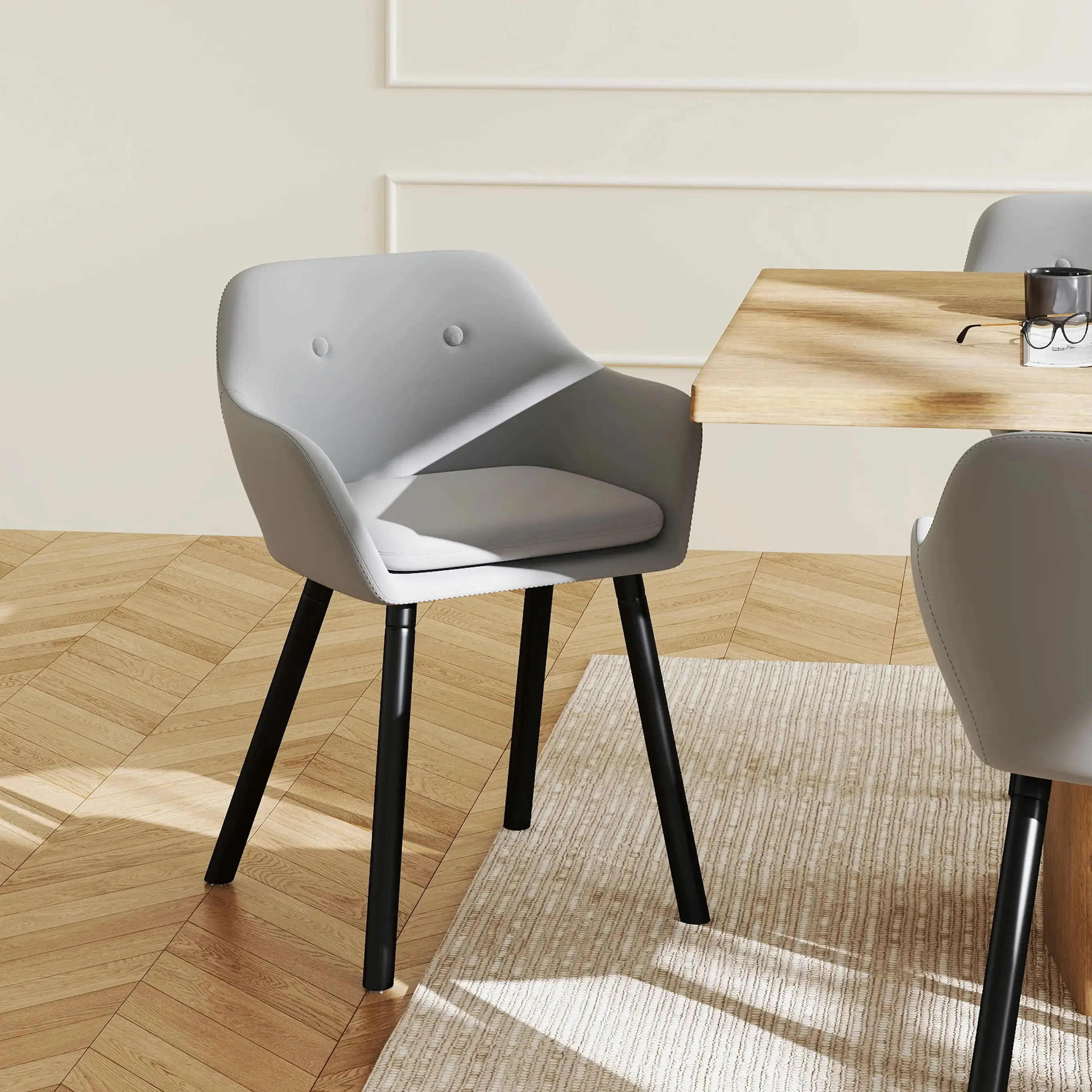 Set scaune Homcom 835-140GY (Grey) - 8