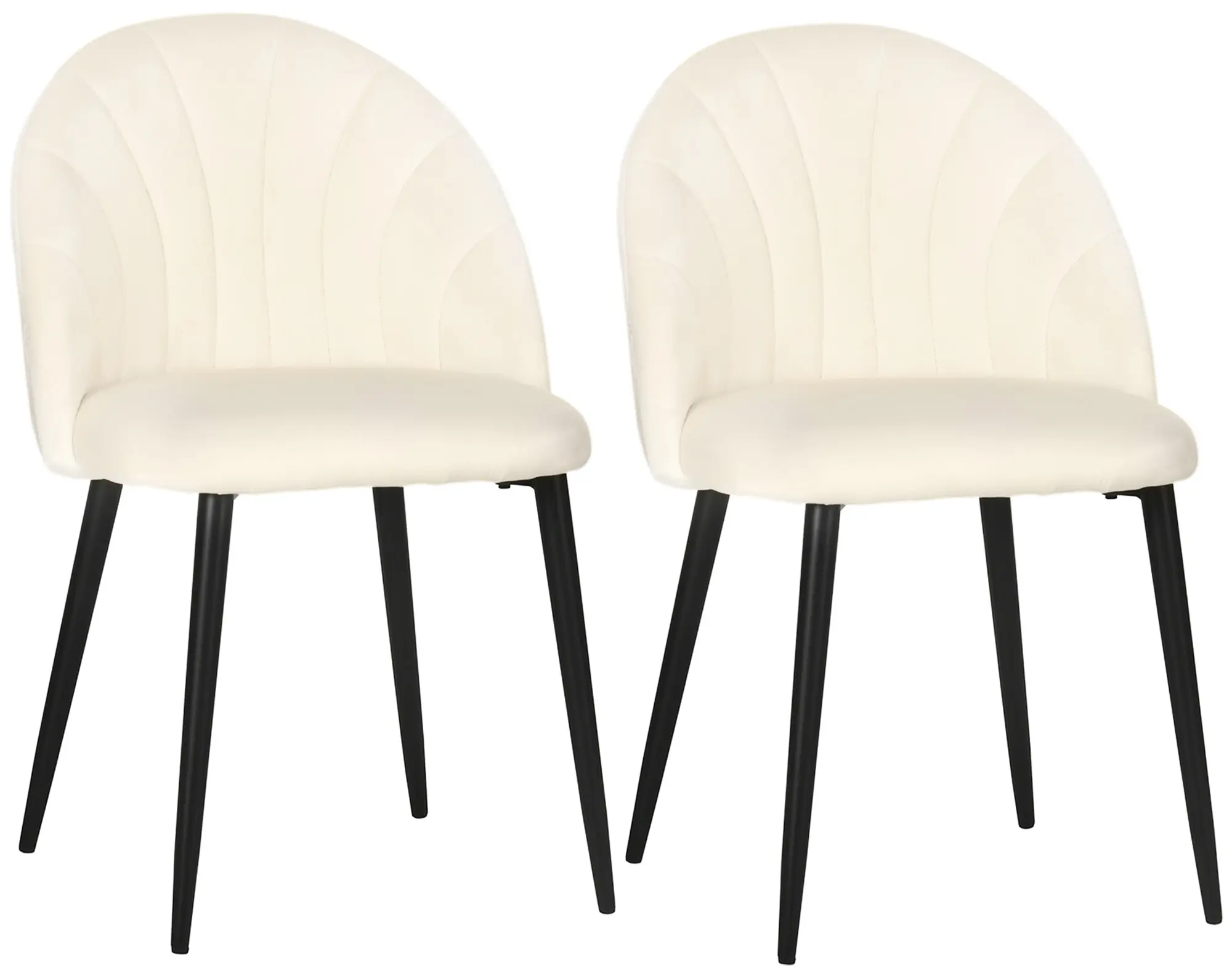 Set scaune Homcom 835-253V00CW (Cream White) - 2