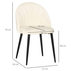 Set scaune Homcom 835-253V00CW (Cream White) Thumb